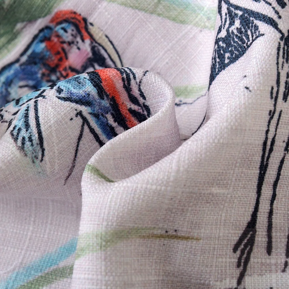 ChadMade Новый попугай цветок окно шторы тепло передачи печати узор плотные на