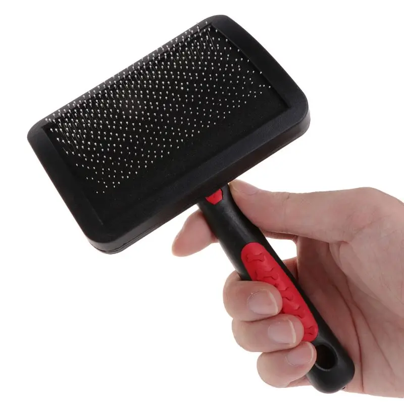 Pet Shedding Hair Grooming Dense Comb Slicker Brushes For Plastic Handle Brush Airbag Stainless Steel Pin Dog | Дом и сад
