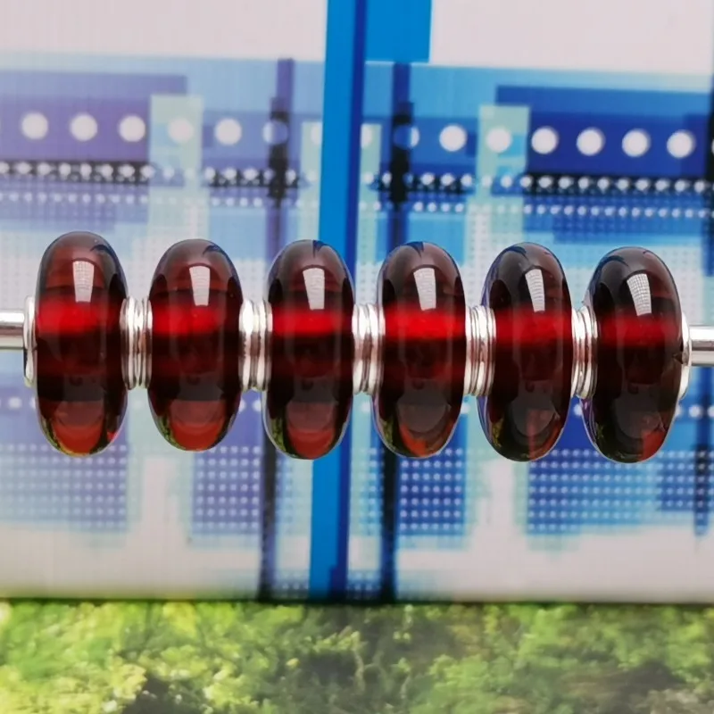 1 шт/серебро 925 пробы Diy Ювелирные изделия из натуральных кровяных бусин Шарм