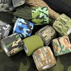Multi-functional Camo Tape Non-woven Self-adhesive Camouflage Wrap Hunting Cycling Waterproof Non-Slip Camo Stealth Tape