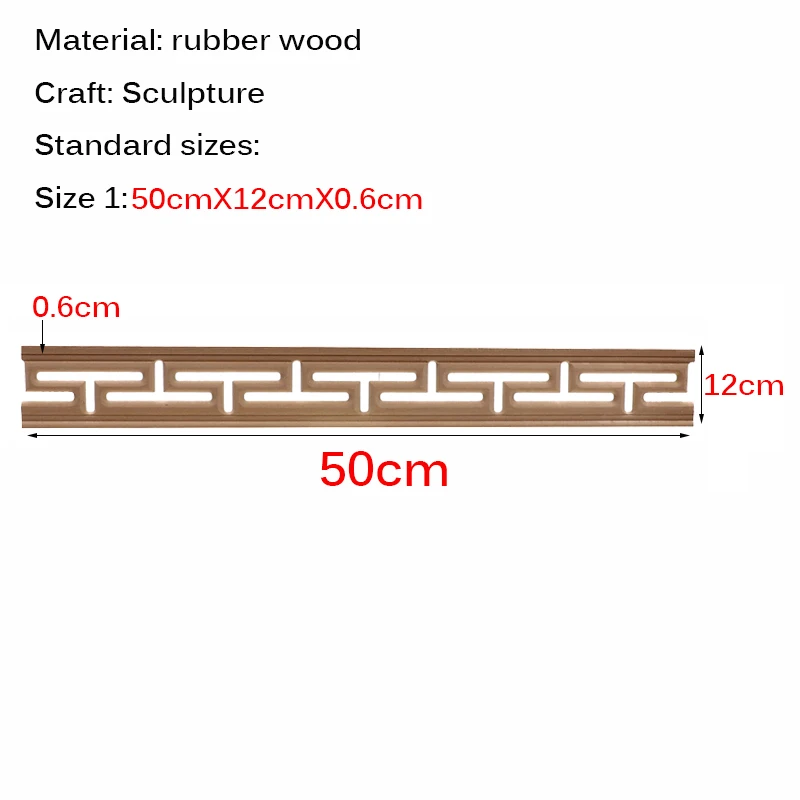 12cmX50cm 10 шт. наклейки из дерева резные подвесные принадлежности Угловые Аппликации Аксессуары миниатюры декоративные линии резьба по дереву домашний декор - Цвет: 12cmX50cm