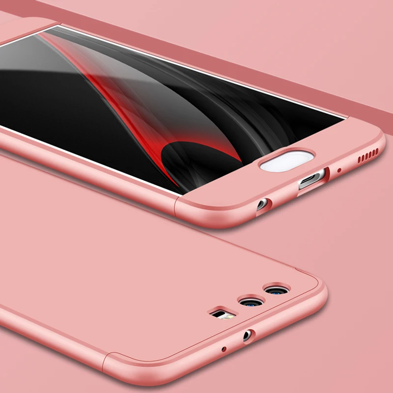 360 градусов полный охват чехол для Huawei P9 плюс крышка телефона P10 Honor 9 Чехол с
