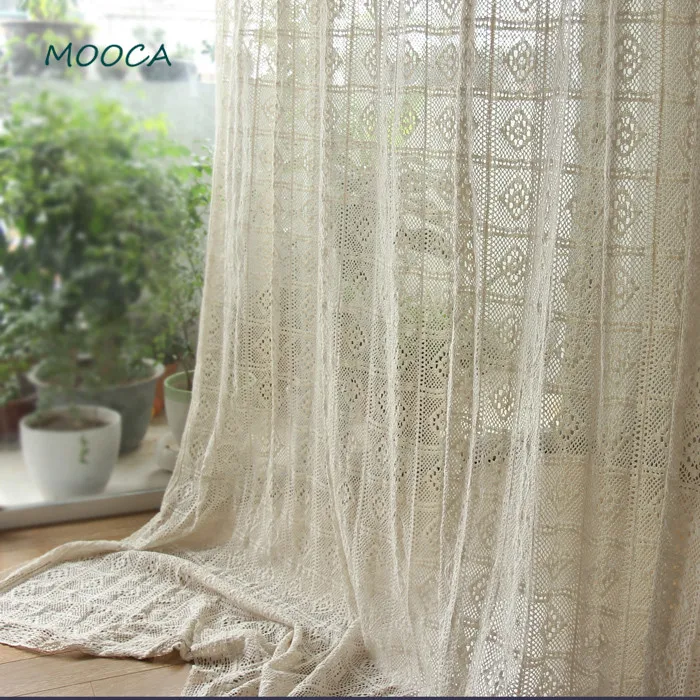 100% хлопок греческий винтажный вязаный занавес для гостиной готовый спальни|curtain