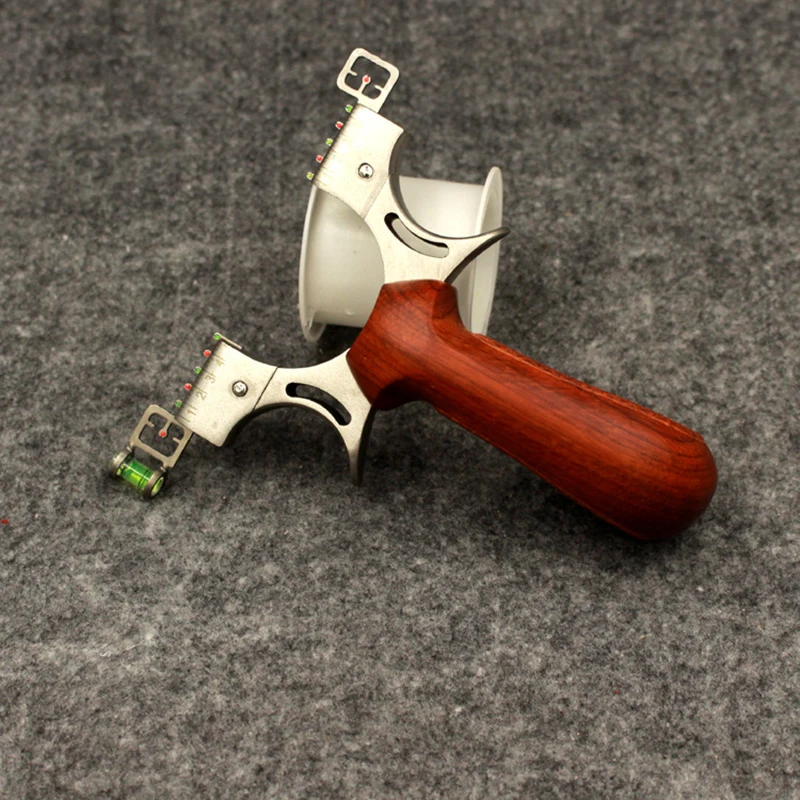 

Powerful Hunting Slingshot Wood Handle With Stainless Steel Head Catapult Shooting With Flat Rubber Band 2019 New