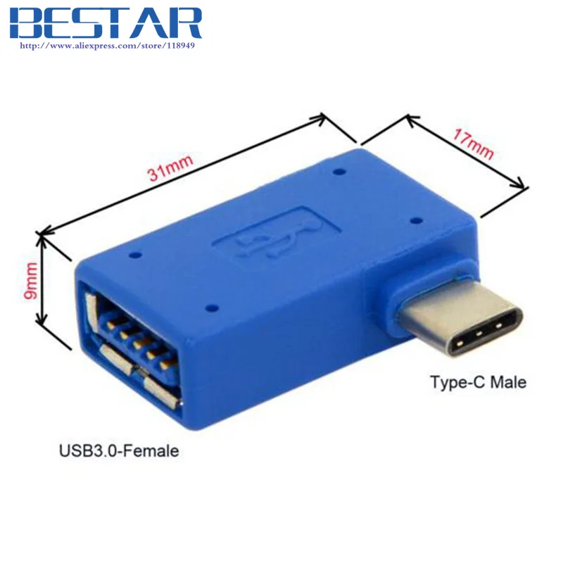 Прямоугольный 90 градусов USB 3 1 type c C Type папа к 0 A Женский OTG адаптер Коннектор