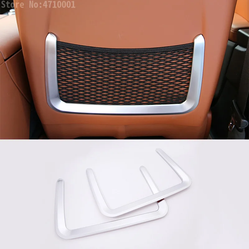 ABS Car Seat Rear Back Seat Storage Net Bag Frame Cover Trim For Maserati Ghibli 2014-2017 For Levante 2016 Accessories 2pcs