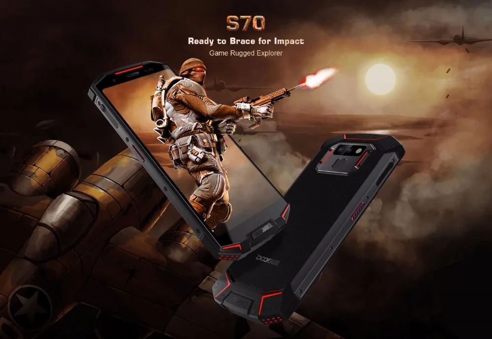 DOOGEE S70 IP68 IP69K Водонепроницаемый 4G смартфон 5 99 дюйма MT6763 Восьмиядерный 6 ГБ и 64 Гб 16MP