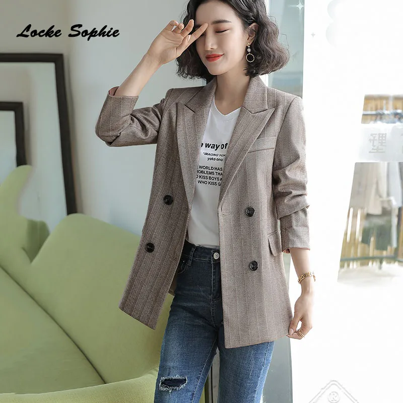 Женские блейзеры больших размеров пальто 2019 зимние хлопковые двубортные костюмы