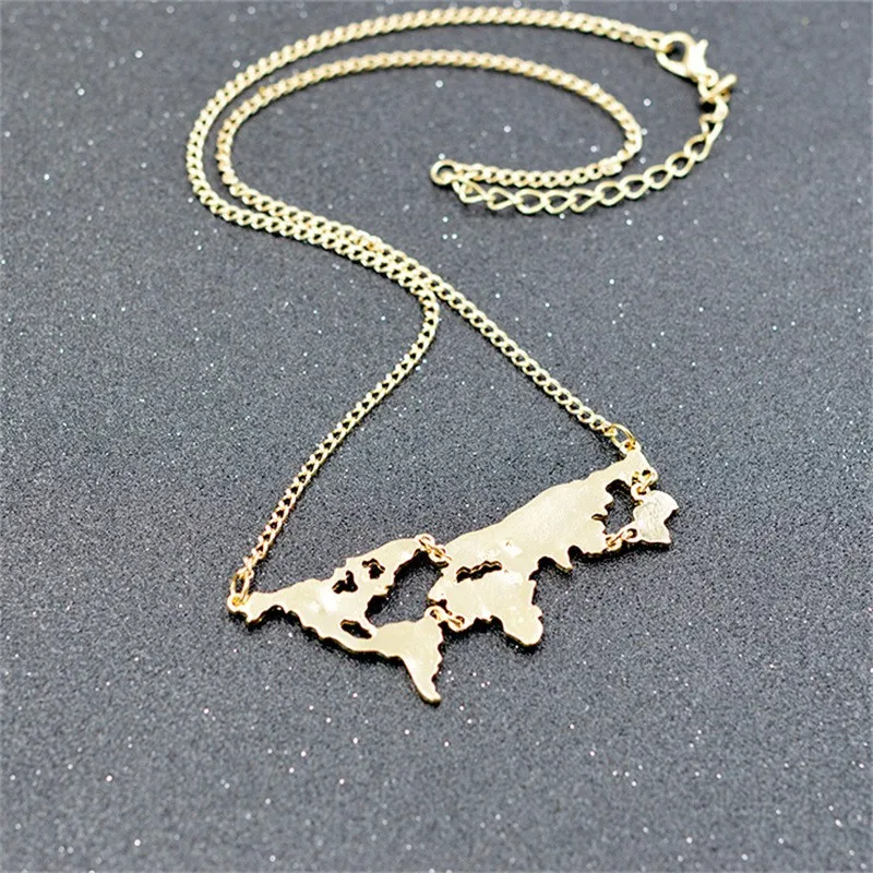 Новинка модное Позолоченное серебряное ожерелье в виде глобуса двух цветов