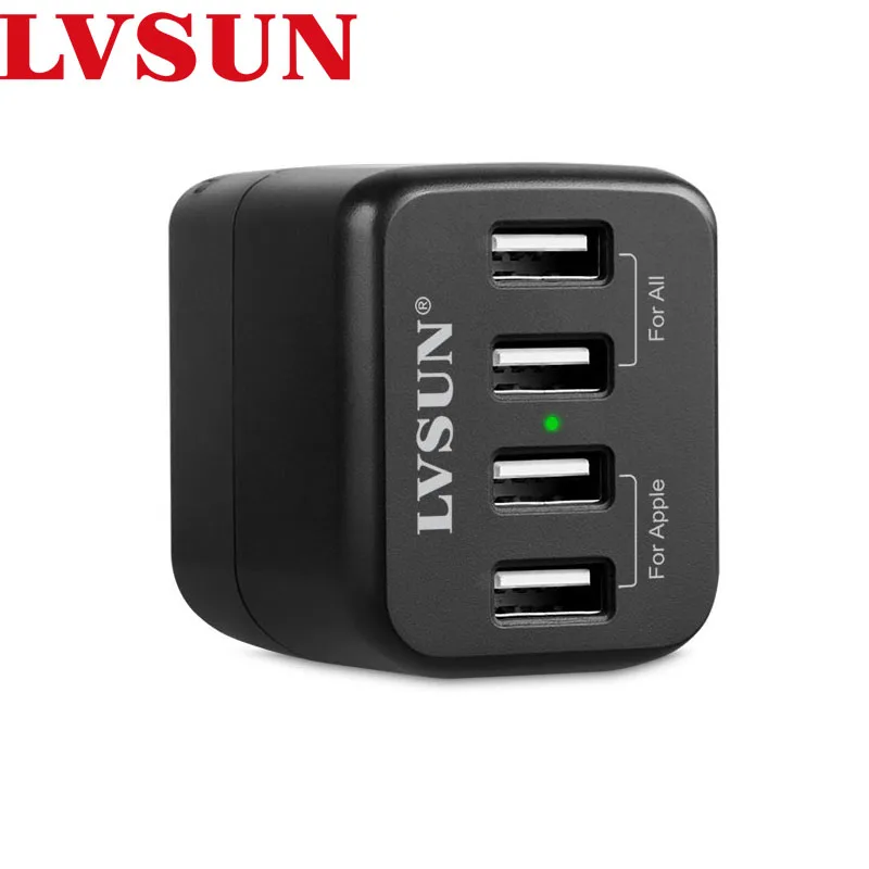Универсальное интеллектуальное настенное зарядное устройство LVSUN 20 Вт с 4