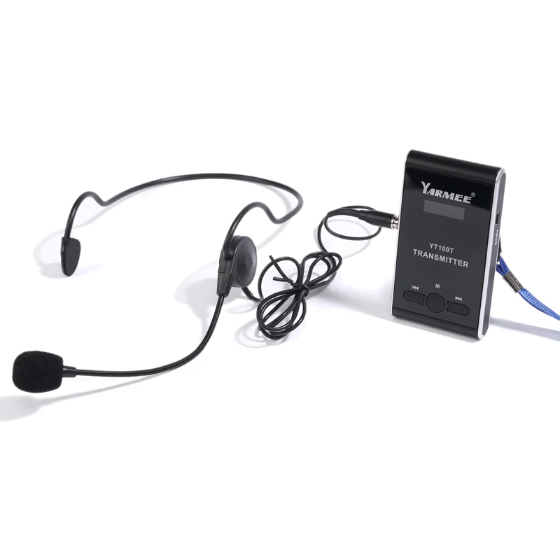 YARMEE Big Set Audio Tour Guide System/ Earphone Equipment 4 Transmitters And 60 Receivers | Microphones