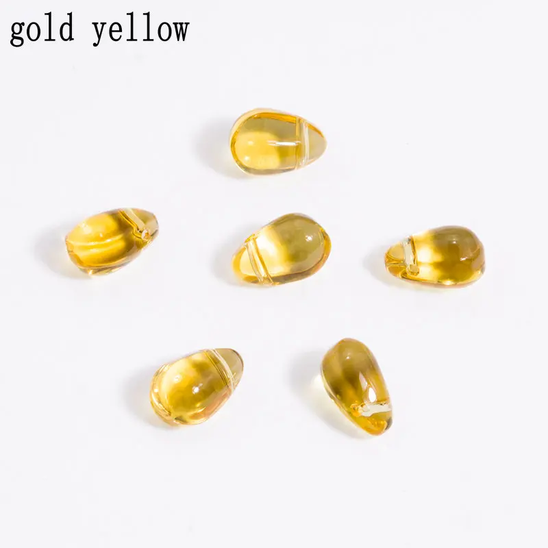 gold yellow 100 шт 6x9 мм смешанные цвета гладкое стекло капли воды бусины Кристалл Австрийские бусины для браслета серьги изготовление Ювел - Цвет: gold yellow