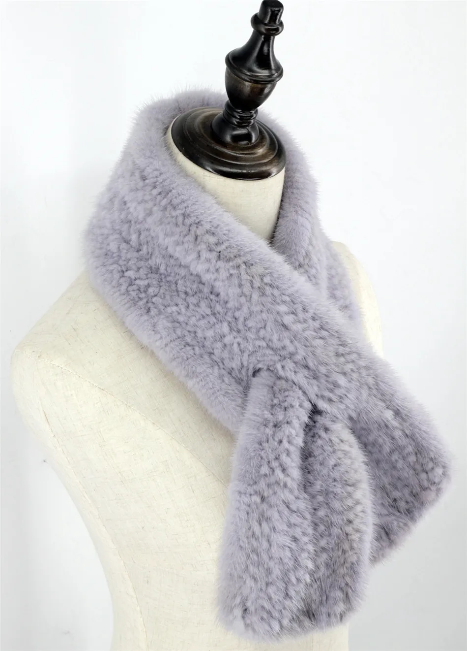 Шарфы унисекс ручной вязки из натурального меха норки|scarf wrap|hand knitted scarvesknit scarf |