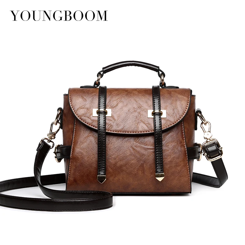Youngboom из искусственной кожи Сумки Для женщин известных брендов Crossbody мешок ретро