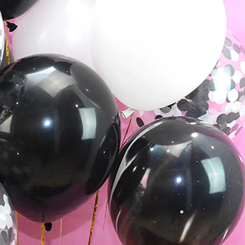 12 шт. круглые латексные воздушные шары Конфетти|balloon balloon|balloons blackballoon round |