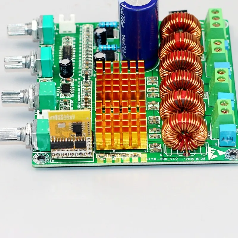 Bluetooth 4.0 receiver Digital 2.1 Class D HIFI Power Amplifier Board 3CH Super Bass Amp grade fever TPA3116D2 100w+50w+50w | Электронные