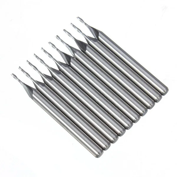 

Hand Drill Brocas Drill Ferramentas Marcenaria 2 Sets/lot _ 10 Pcs 1.0mm 4mm Cel Flute Carbide Flat Nose End Mills Router Bit