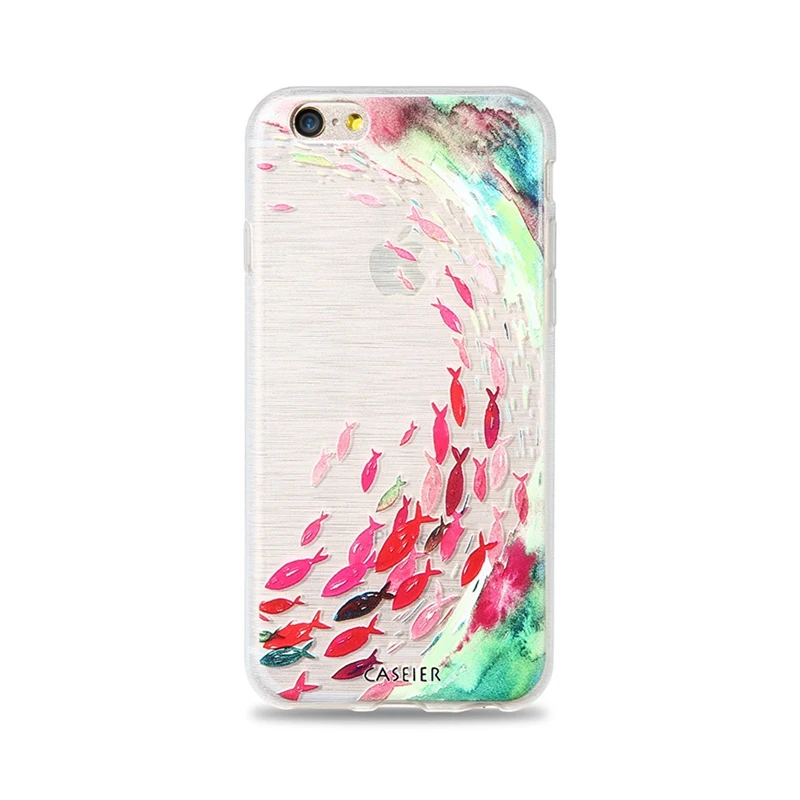 CASEIER ультра тонкий чехол для iPhone 7 6s 6 Plus с рисунком силиконовые чехлы 5S 5 7X8 мягкая