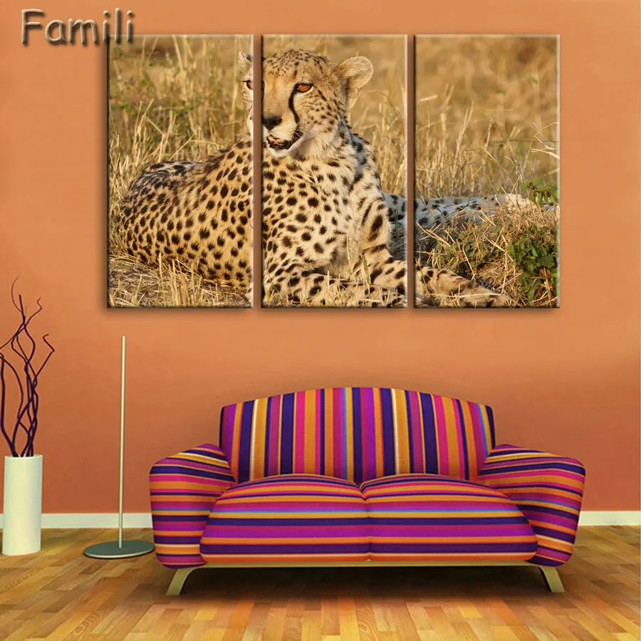 Настенная картина Гепард В дереве 3 шт./компл.|wall pictures|prints paintinghd prints |