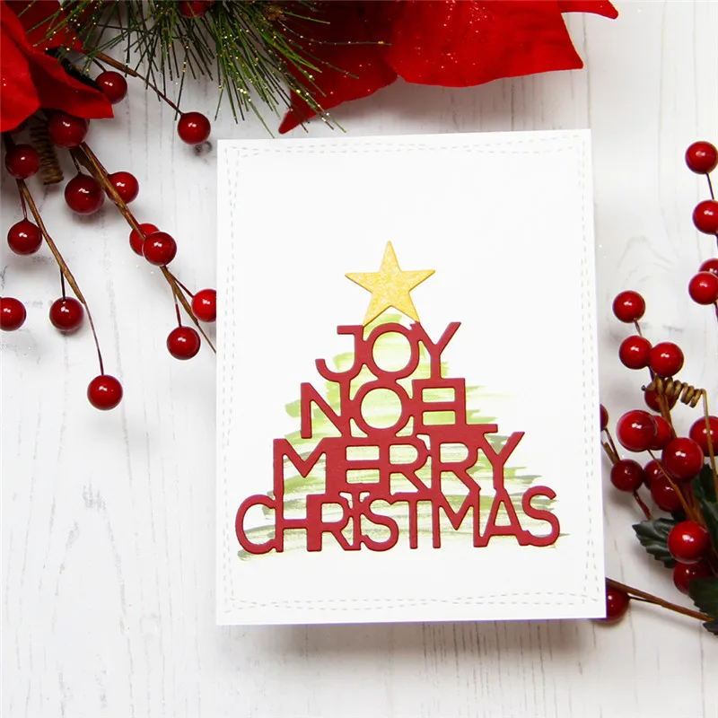 DiyArts Merry Christmas Tree штампы для скрапбукинга 1 шт. рукоделия новинка 2018 тиснение