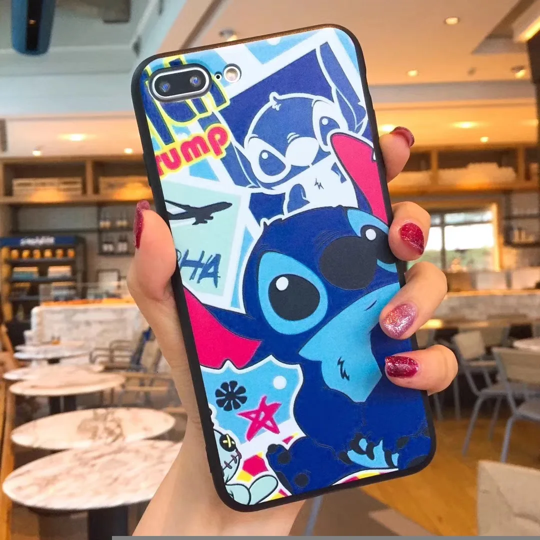 Cute Cartoon Stitch toy story Soft silicone cover for apple iphone X XS Max Xr 7 8 6 s Plus Three-eyed alien Phone Case Coque |