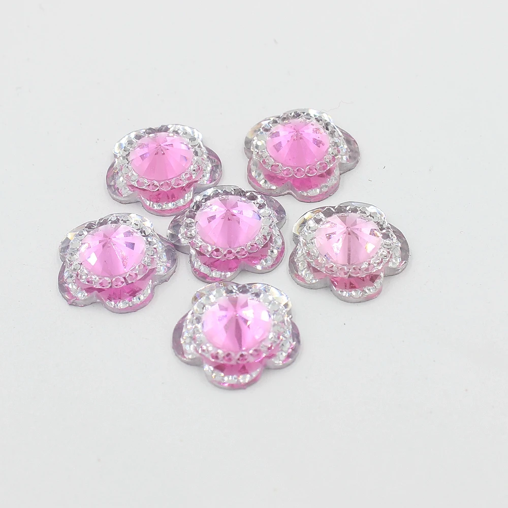 Shining Brightly 14mm 50Pcs Craft Flatback Resin Heart Stone Beads Rhinestone For DIY | Украшения и аксессуары