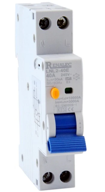 RCCB LNL2 40E 1P + N 10KA электронный тип A|Автоматические выключатели| |