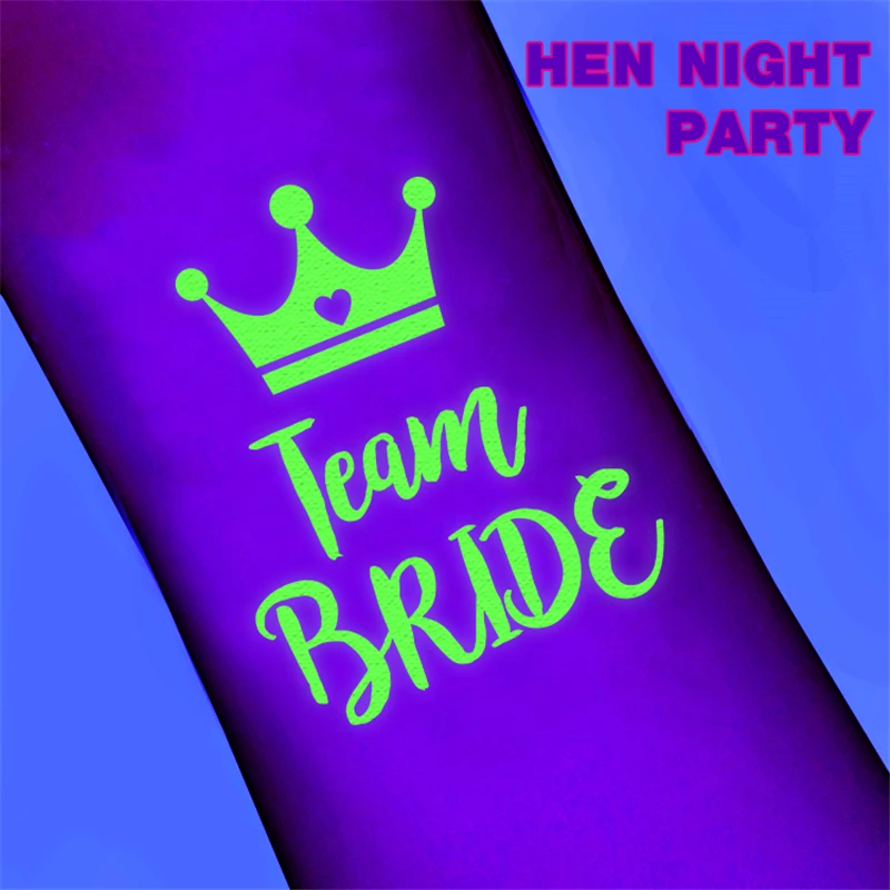 1 шт. надпись «Bride Tribe» световой временная татуировка Стикеры девичник вечерние платье подружки невесты Одежда для свадьбы, дня рождения поставки реквизит для фотосессии, Q