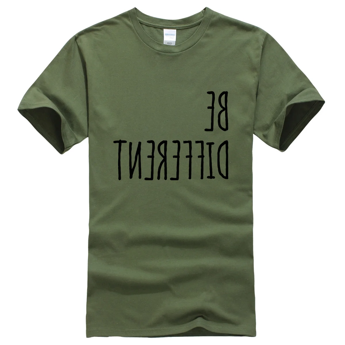 Мужская футболка с уникальным принтом Be Different Повседневная для фитнеса модная