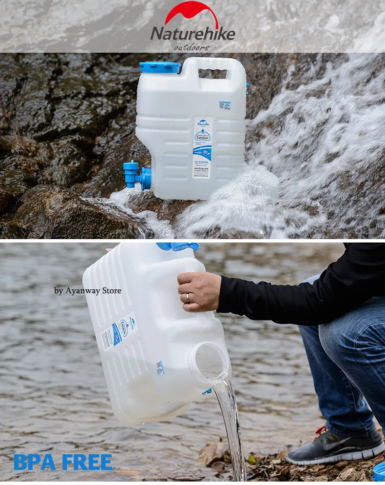 Naturehike 10L 12L PE пищевое ведро BPA бесплатно фирма переносной резервуар для воды на открытом воздухе ведро Кемпинг Альпинизм Туризм Портативный водопот