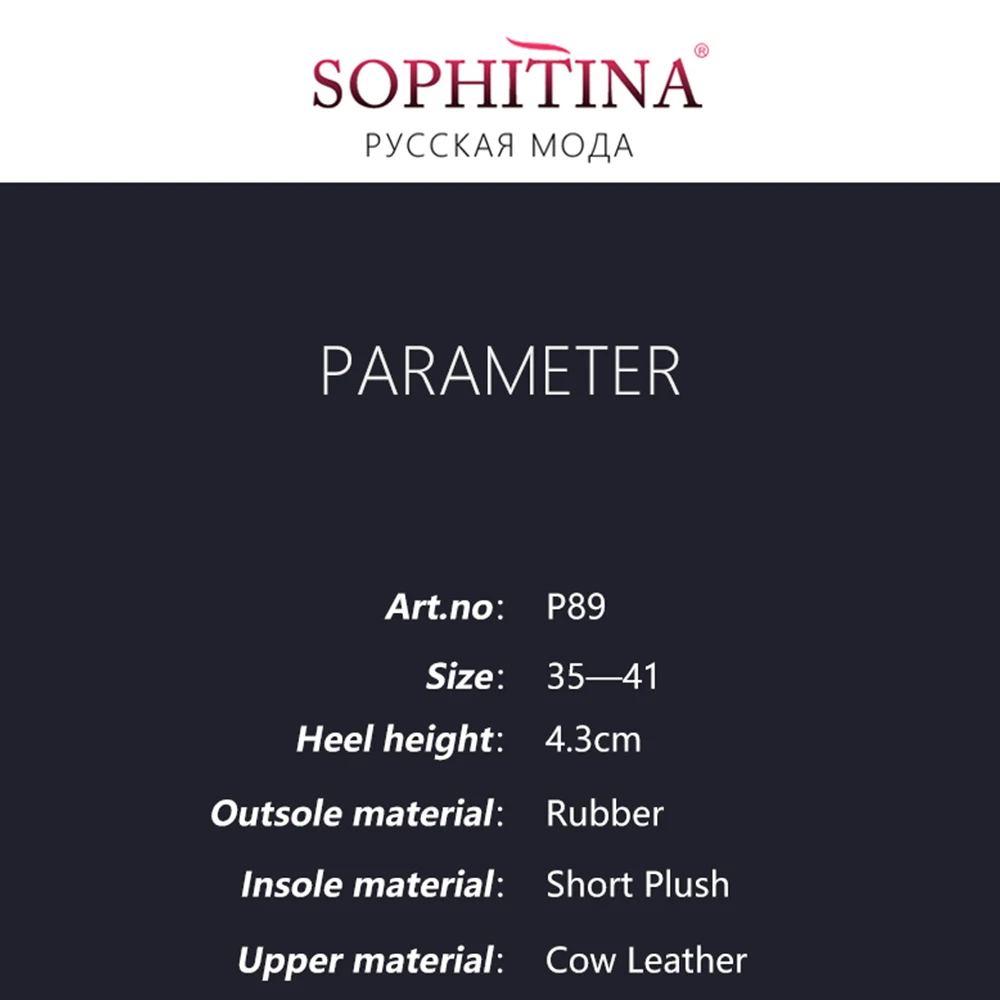 SOPHITINA/Модные ботильоны с пряжкой; Высококачественная зимняя женская обувь из коровьей кожи; удобная обувь в стиле ретро на низком каблуке с круглым носком; M29