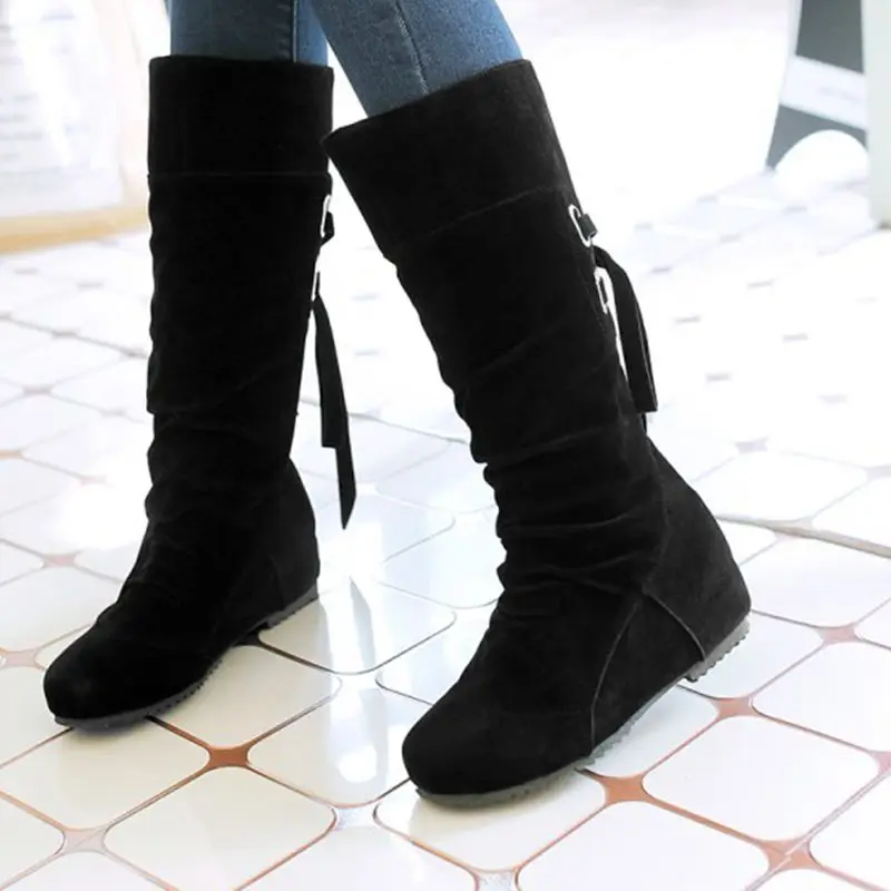 BLXQPYT плюс Botas Mujer на высоком каблуке Большой Размеры Большие размеры 30 52 Женские