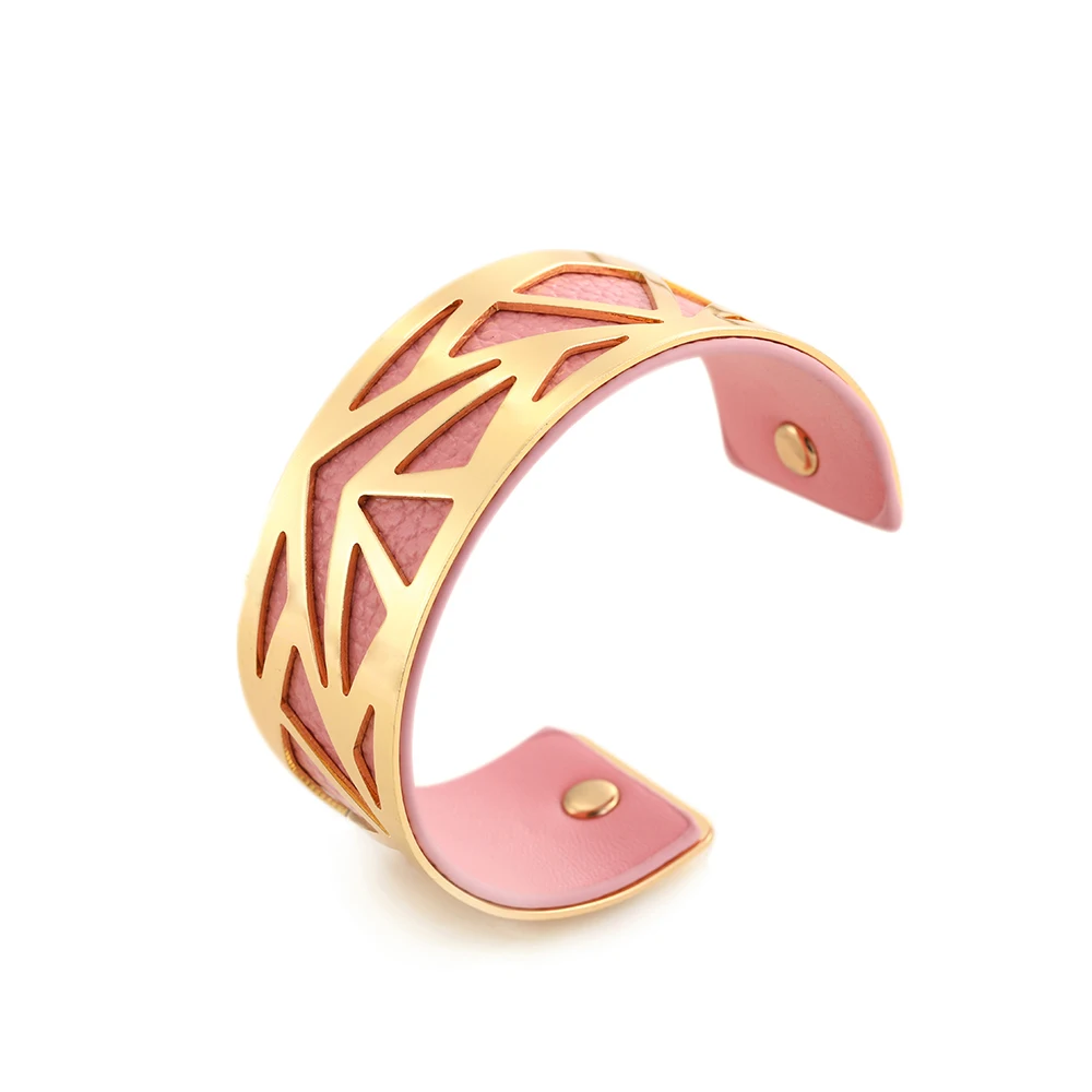 PINK 2 SKYRIM, 16 цветов, Браслет-манжета, кожа, серебро, золото, жоржет, индийские ювелирные изделия, Pulseiras Love, браслеты для женщин, Femme - Окраска металла: PINK 2