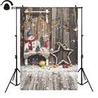 Фон Allenjoy для фотостудии Рождественский Снежный человек деревянный боке винтажный фон профессиональная фотосессия напечатанный на заказ