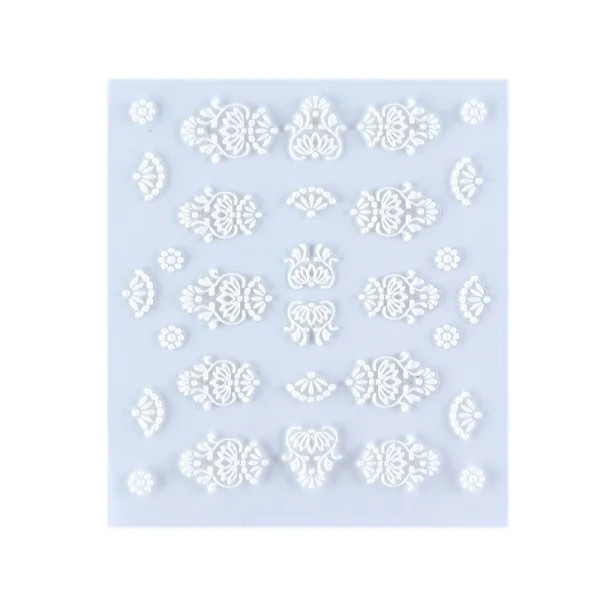 40 5D Embossed Nail Sticker Decals Blooming Flower Acrylic Engraved 3D Slider Manicure Empaistic Nail Art Decoration Tips CH1019 - Цвет: 40