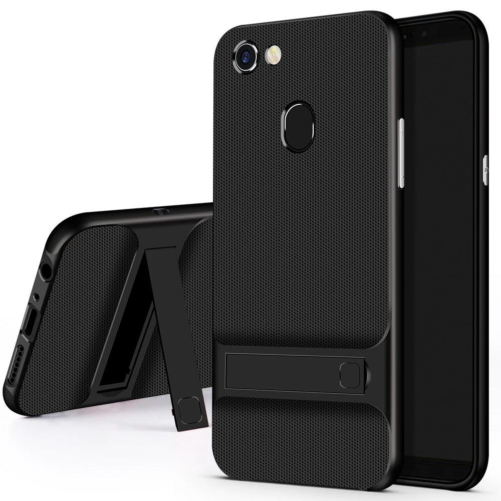 Royce Black Чехол на заднюю панель мобильного телефона противоударный для OPPO F5 OPPOF5 силиконовый чехол 3D подставка держатель TPU PC Hybrid 360 полный защитный чехол сумка - Цвет: Royce Black