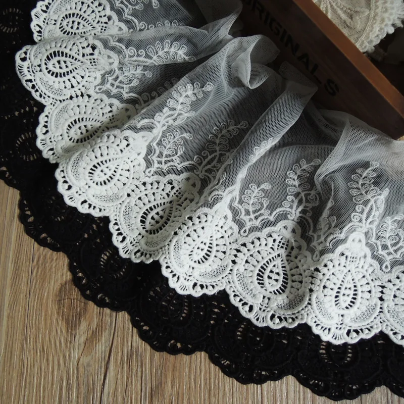 Сетчатая искусственная кружевная лента с волнистыми краями 18 см аксессуары для