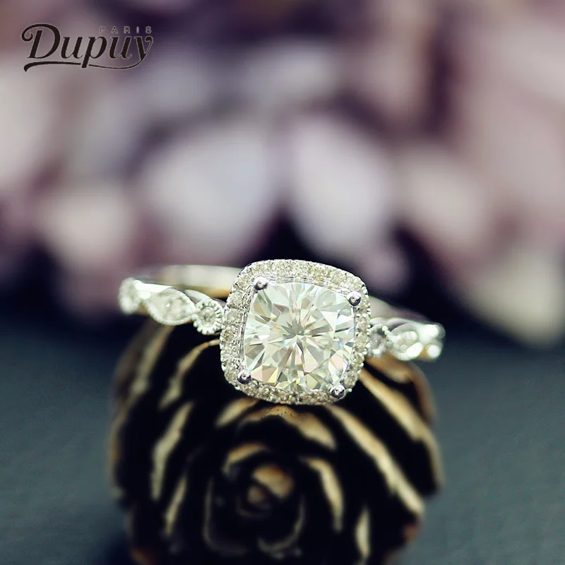 Женское кольцо с бриллиантом DUPUY элегантное модное драгоценными камнями 14 к