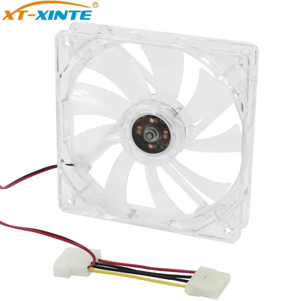 XT-XINTE Large 4Pin 12cm PC Computer fan Cooler LED Cooling Fan 20dBA 12V DC Heatsink for Case CPU Radiator Blue | Компьютеры и офис