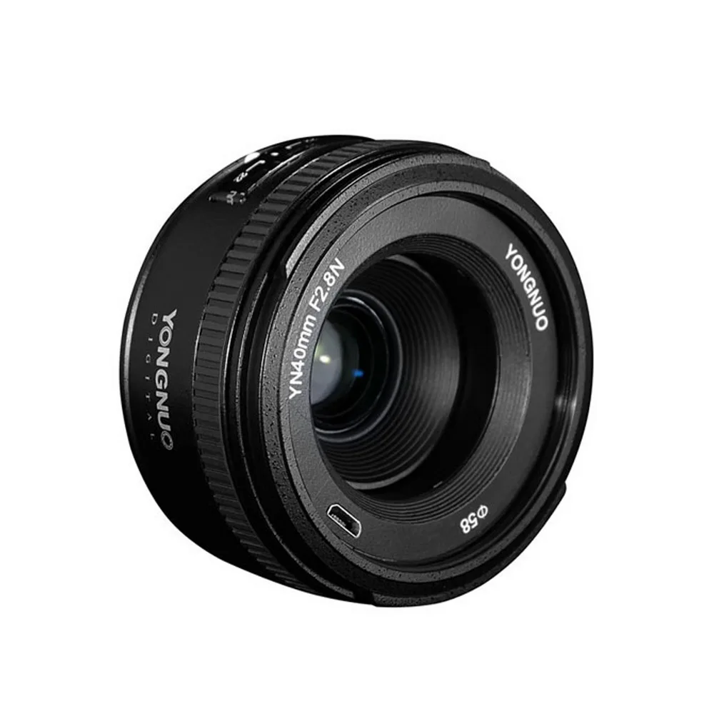 Объектив YONGNUO YN 40 мм F2.8N AF объектив MF yn40 широкоугольный с автофокусом для