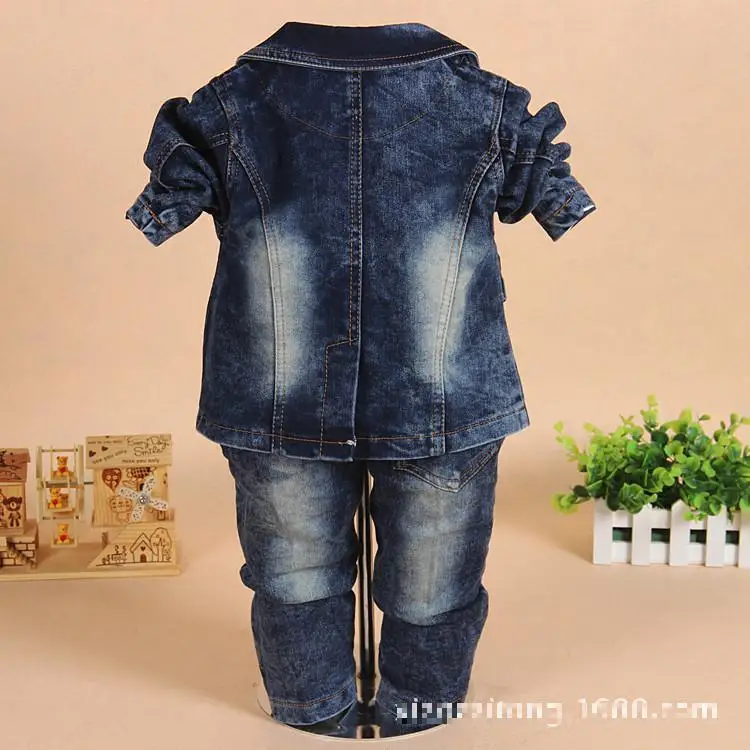 Boys 3pcs Set New Year Costumes For Kids High Quality Jeans Coat Cotton T Shirt And Long Pants Toddler Clothing |