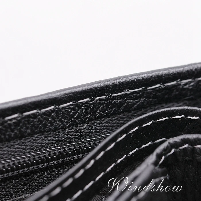 Черная натуральная кожа billetera cartera двойные клатчи кошельки мужские ID Кредитная