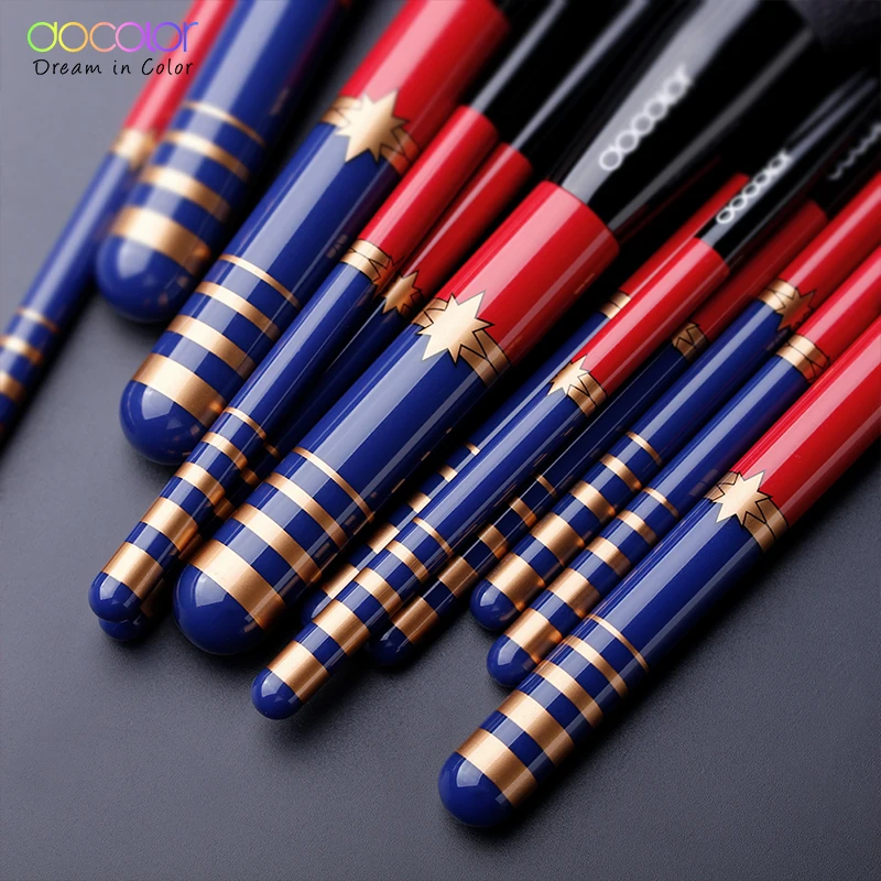 Docolor 12PCS Набор кистей для макияжа Профессиональные кисти Синтетическая пудра