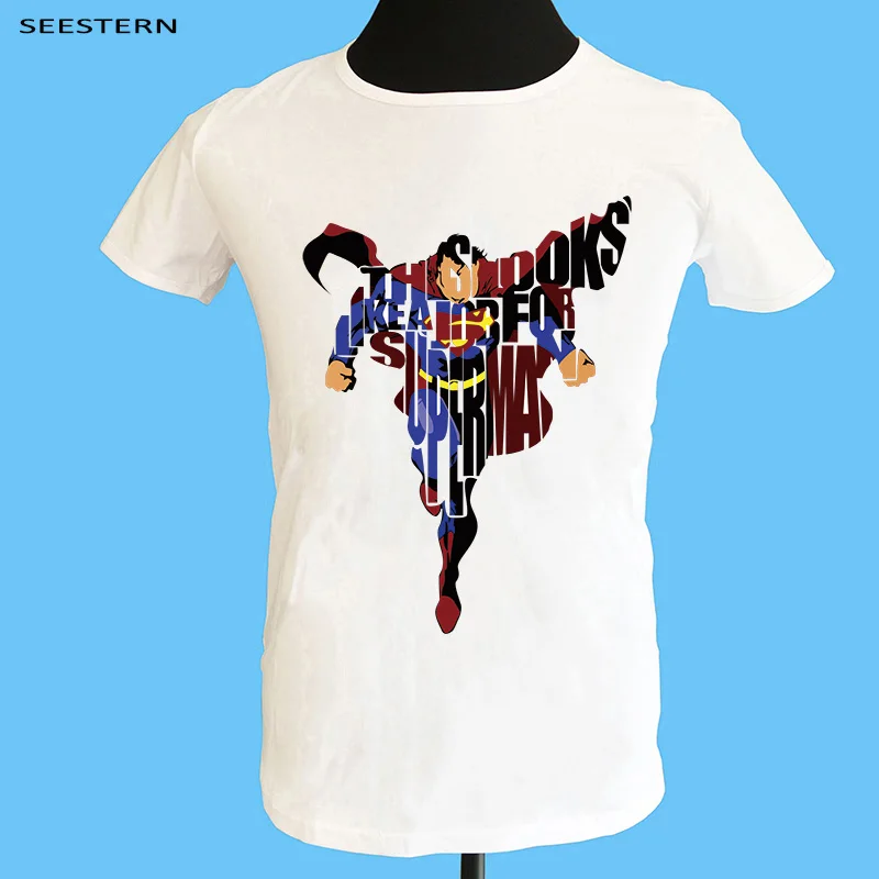 Бренд seesterer одежда мужская футболка с круглым вырезом DC Comics hero Мультфильм