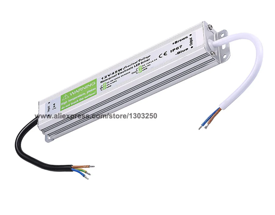 DC 12V 45W Водонепроницаемый Светодиодный драйвер Трансформатор источник питания