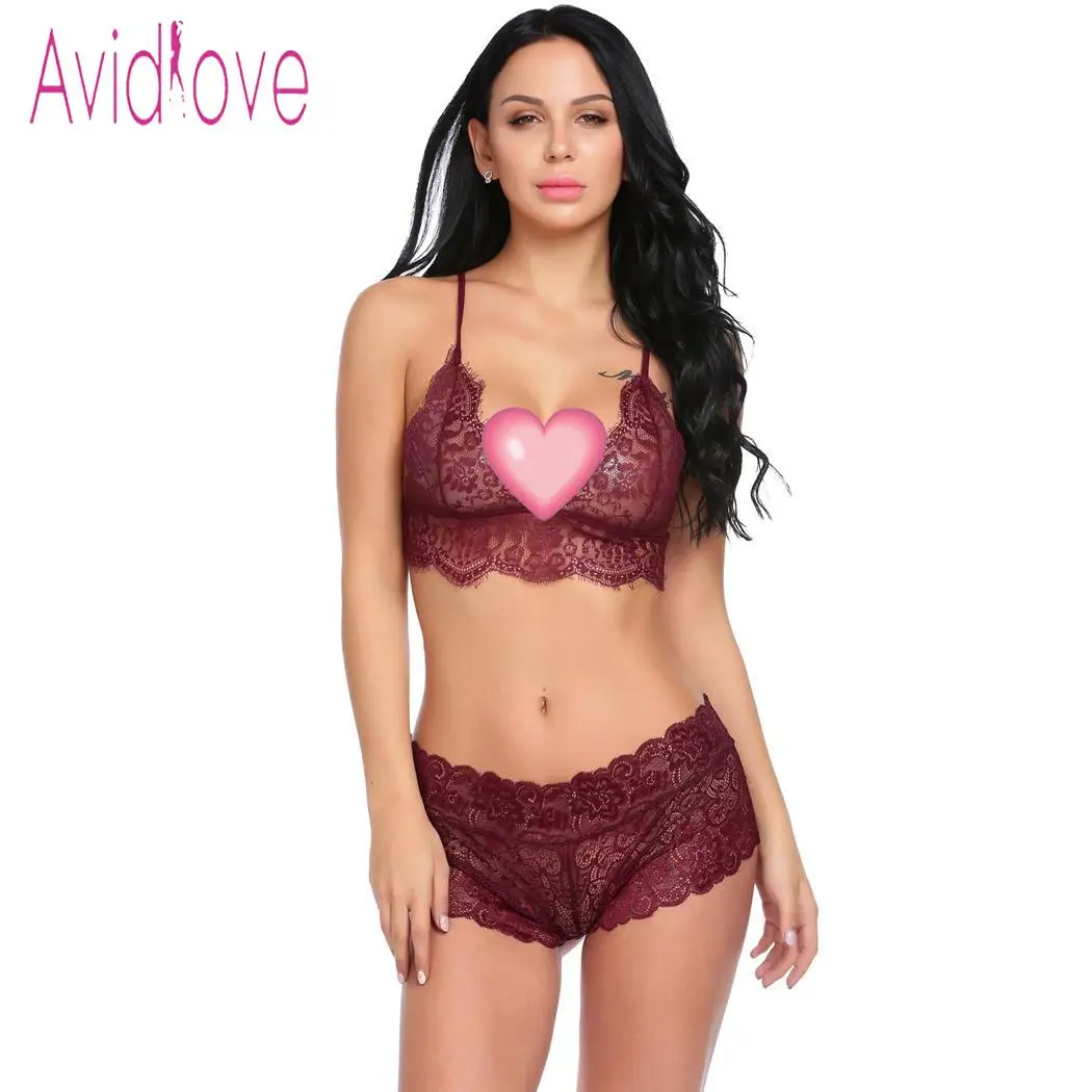 Avidlove женское нижнее белье костюм сексуальное кружевное костюм|Комплекты нижнего