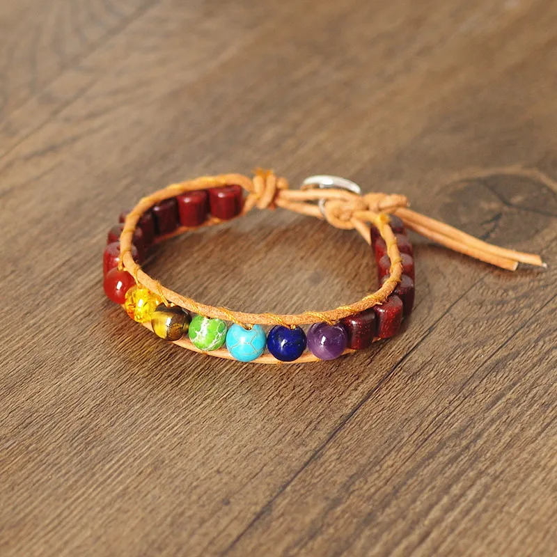 8 мм трубчатые деревянные бусины каменные одиночные браслеты женские и мужские