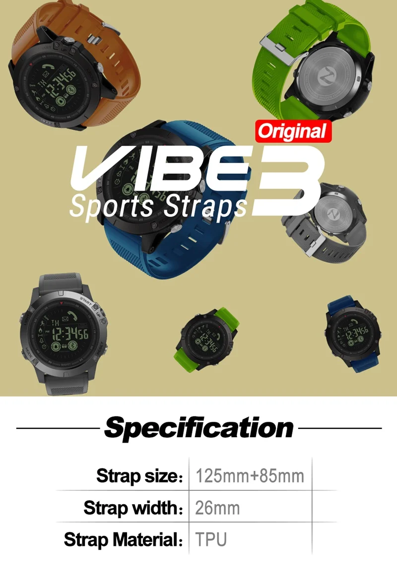 Zeblaze заменить Для мужчин t ленты TPU для Zeblaze VIBE 3& Наручные часы VIBE 3 HR Smartwatch ремень Для мужчин Для женщин Смарт-часы аксессуары