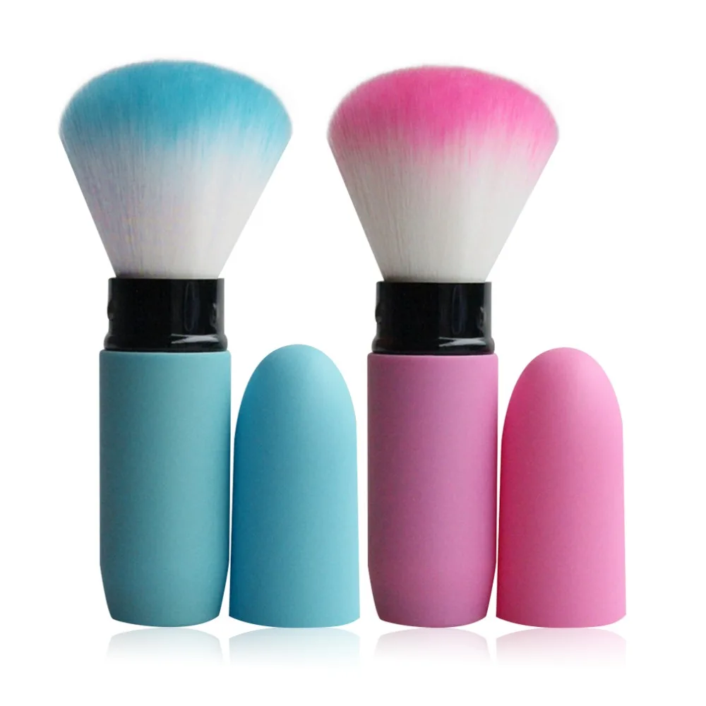 Лидер продаж 2 цвета Мода составляют кисть Pro выдвижной макияж Blush Brush порошок