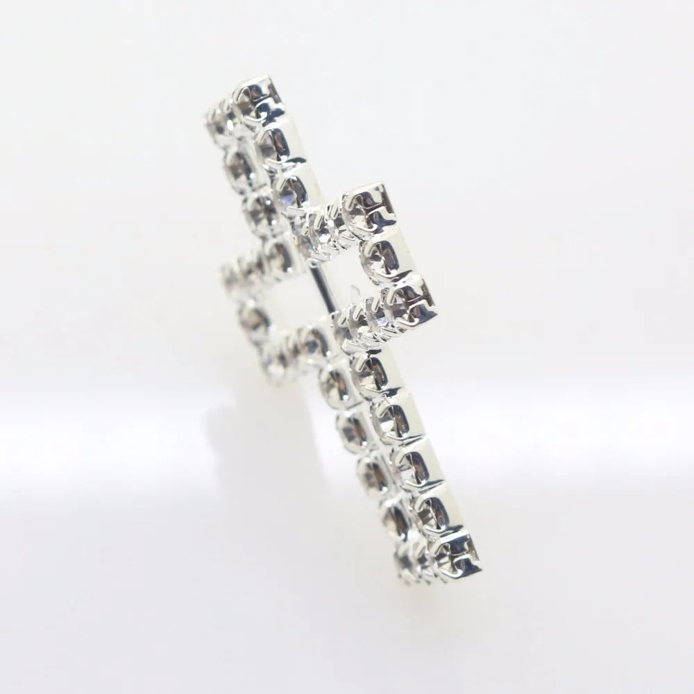 New Hot 10Pcs 28*34mm cross Diy jewelry Accessories rhinestones Phone pedestal embellishments caps Decoration For Making Ivory | Украшения